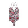 Women's Gray Floral One-piece Swimsuit HIGH PRESSURE