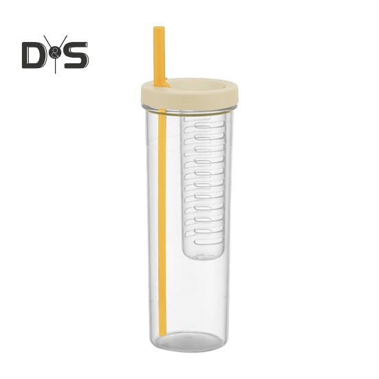 700 мл стакан с трубочкой и встроенным фильтром для складывающейся трубочки, контейнер для чая, легко моется, универсальный стакан с трубочкой для питья