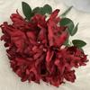 7 Heads Dahlia Bunch Flowers Brushed Cloth Violet Bridal Bouquet  Wedding Party