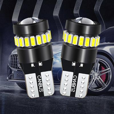 Светодиодная лампа T10 3014 18SMD с линзой, без ошибок, для габаритного огня автомобиля, подсветки номерного знака, подсветки приборной панели