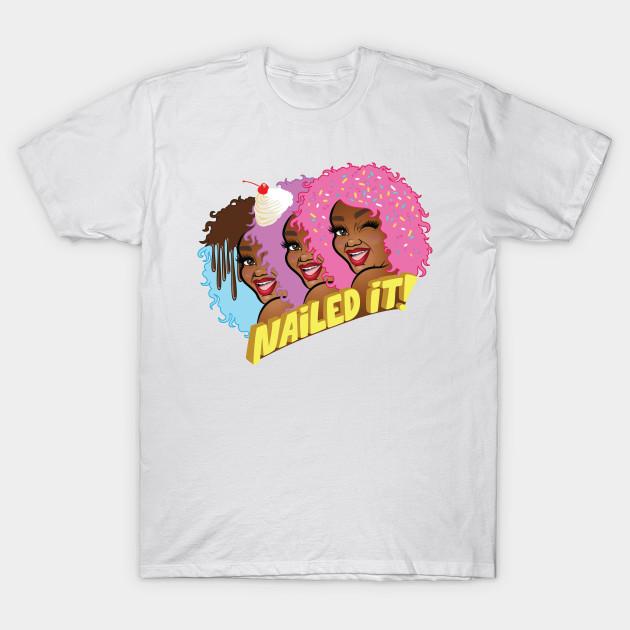 Asian Size Men Print T-shirt Cute Lil Nailed It! Nicoles No-Cut Heat Transfer Print Cotton Tshirt