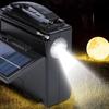 Music Player FM AM SW Radio Receiver LED Flashlight Wireless Bluetooth Speaker  Camping