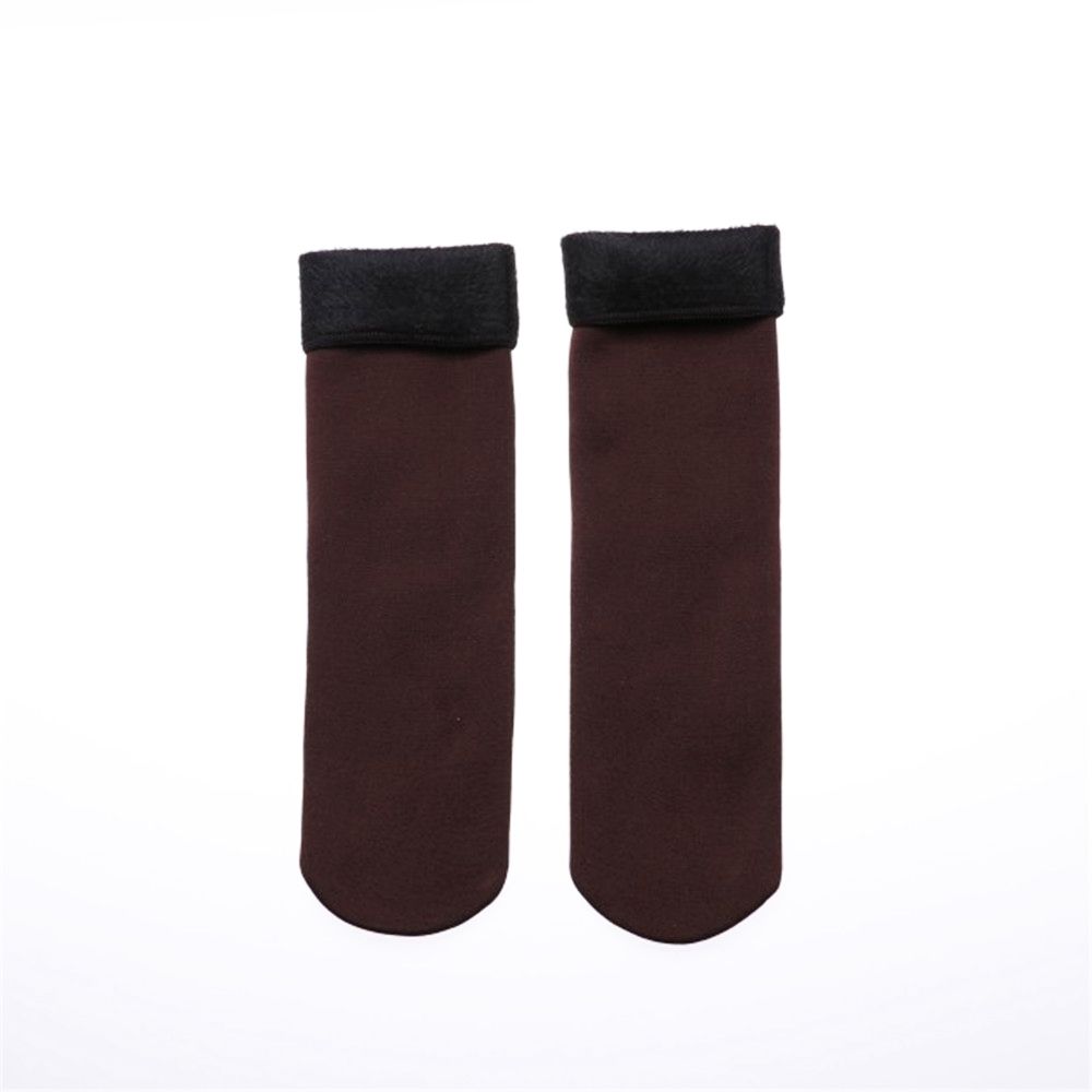 Seamless Thermal Wool Cashmere Velvet Floor Hosiery Sleeping Socks Thicken Snow Socks