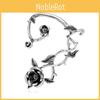 Gothic Punk Rose Leaf Ear Cuffs With Alloy Material For Women