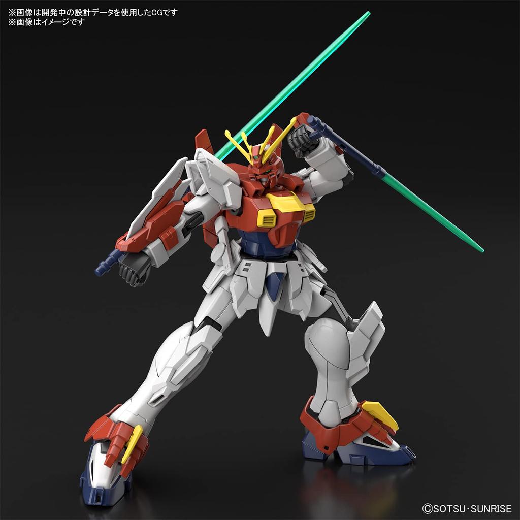 Пластиковая модель HG Gundam Breaker Battlogue Blazing Gundam в масштабе 1/144 с цветовой кодировкой