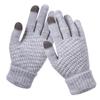 Touch Screen Gloves for Winter Couples with Thick Woolen Yarn Anti Slip Riding Finger Insulation Knitted Warm Gloves