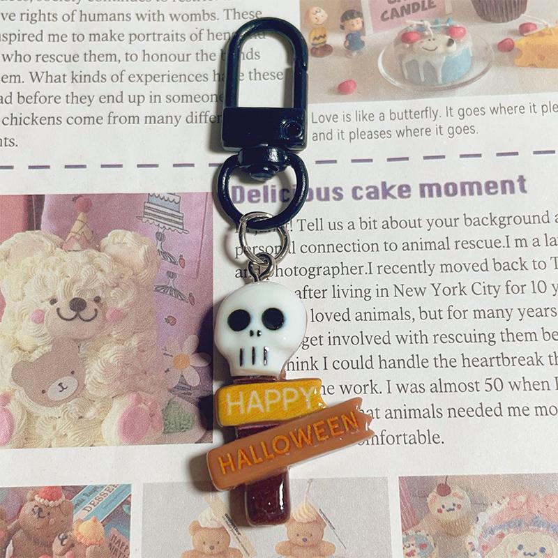 Брелок на Хэллоуин из мультфильма, милый тыквенный автомобильный брелок, сумка для наушников, подвеска, украшение, пара, друзья, подарки