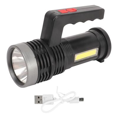 Светодиодный фонарик с USB-зарядкой, водонепроницаемый IPX4, портативный светодиодный прожектор из алюминиевого сплава с COB