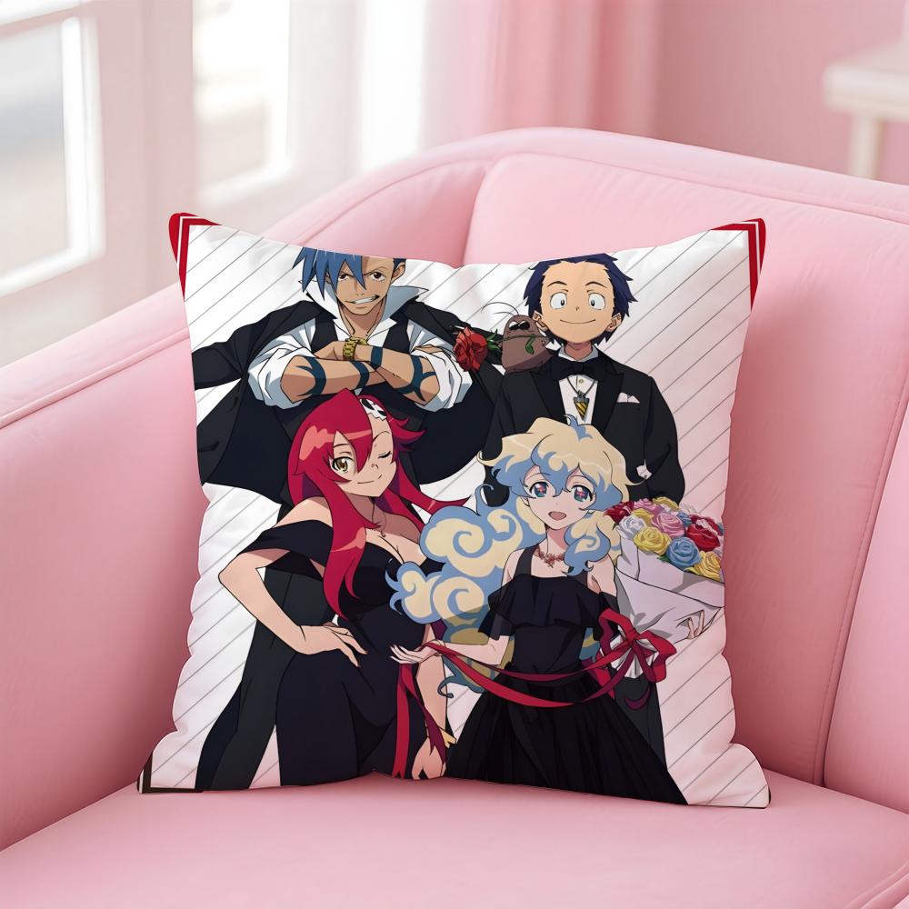 Epic Japanese Anime TTengen Toppa Gurren Lagann Cushion Cover Pillow Case Soft Skin Friendly Fabric  Concealed Zipper