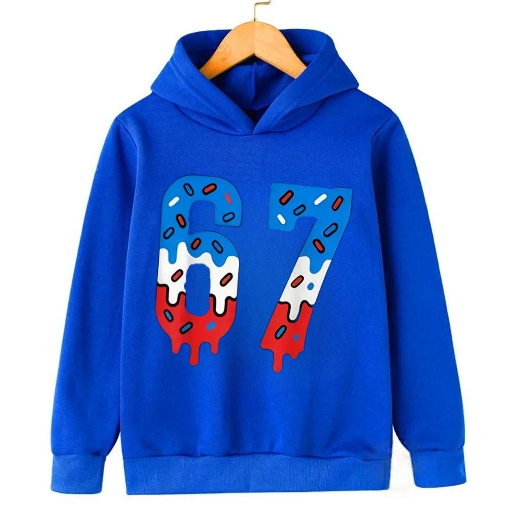 Spring Autumn 67 Children's Hoodie Kids Casual Boys Girl Pullover Fashionable and Funny Comfortable Sweatshirt Hoodies Coat