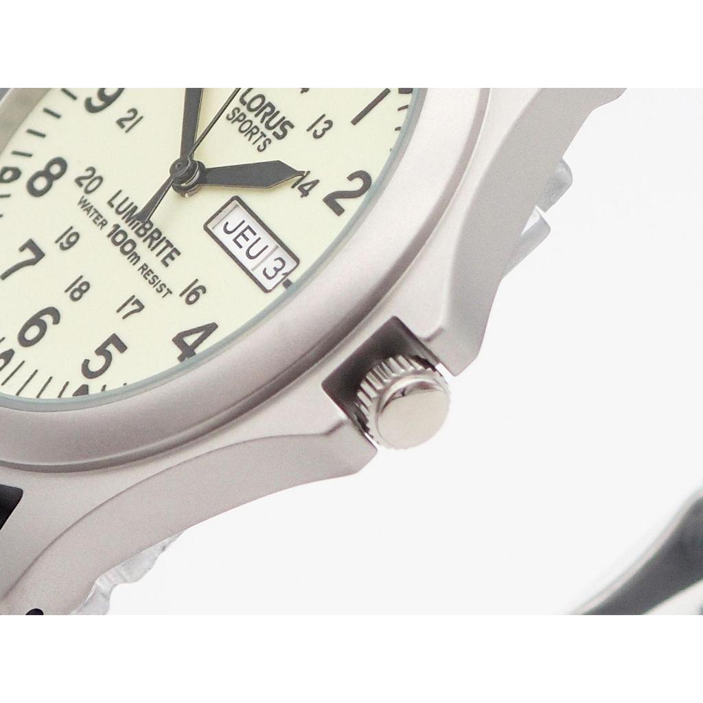 Б/у SEIKO LORUS Кварцевые Часы Lumibrite Темно-серые Военные Часы Seiko LORUS Кварцевые Часы Lumibrite Темно-серые Военные Часы Водонепроницаемость 100м