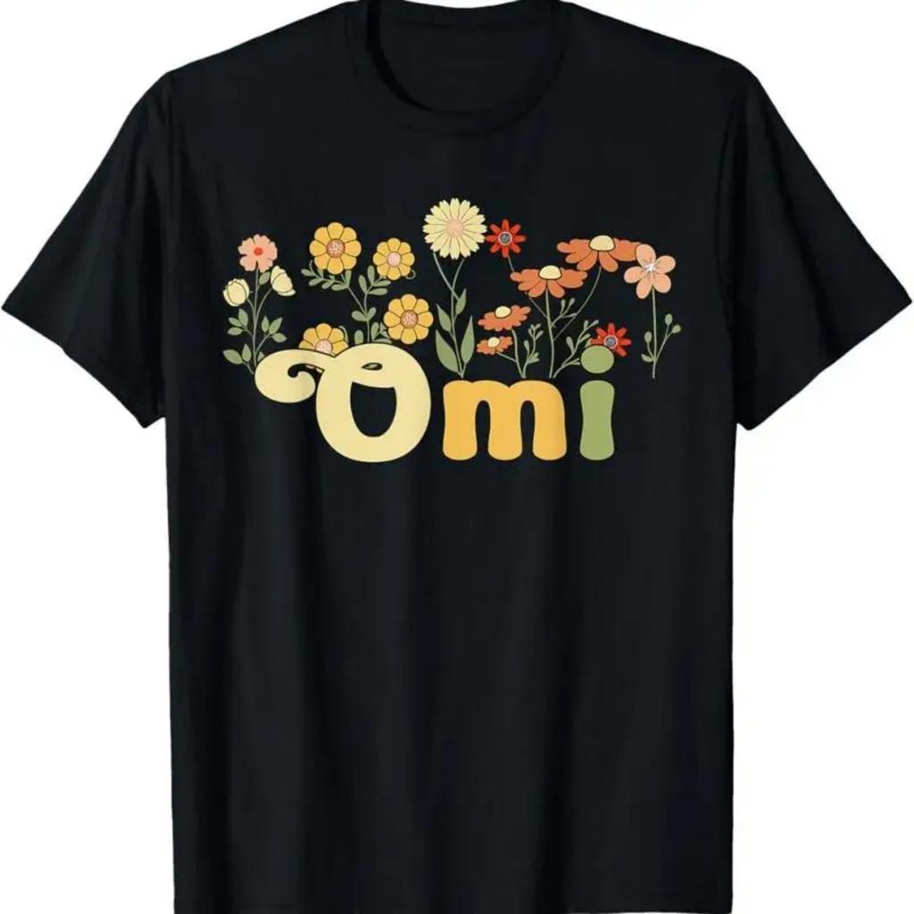Groovy Omi Grandmother Flowers Grandma T Shirt