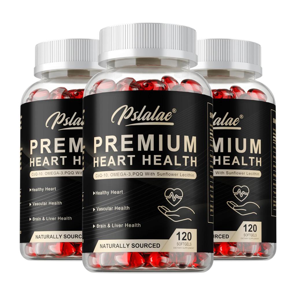 Complex soft capsules, containing fish oil, coenzyme Q10 extract, natural plant nutrients, suitable for both men and women.