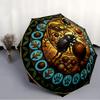 Beetle Glass Art pattern umbrella, portable and foldable design, 8 ribs, a casual accessory for Halloween, Christmas, and birthday gifts.