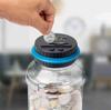 Large Multi-Currency Electronic Piggy Bank for Coins and Bills - Dollar, Euro, Taiwan Dollar