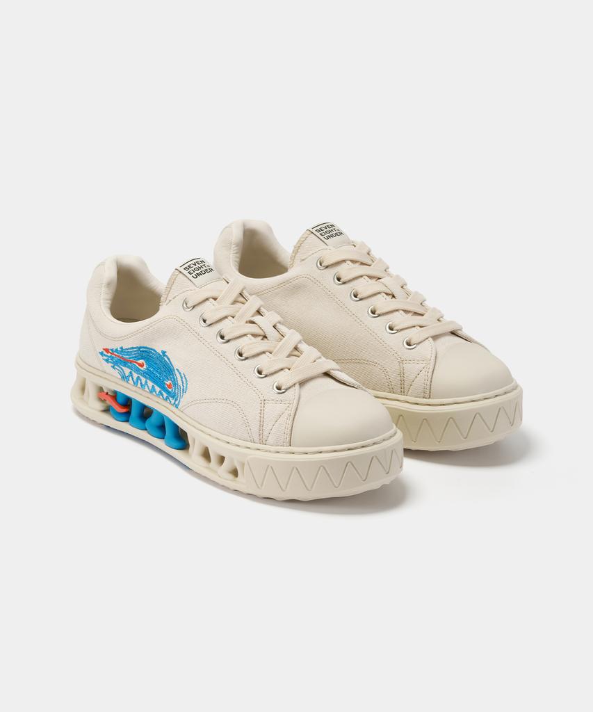 78Under M-3 Graphic Low TopOff White