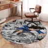 Detective Conan Pattern Round Rug, Indoor/Outdoor Mat, for Picnic, Gameroom, Bedroom, Office, Living Room, Home Decor Carpet, Birthday Gift
