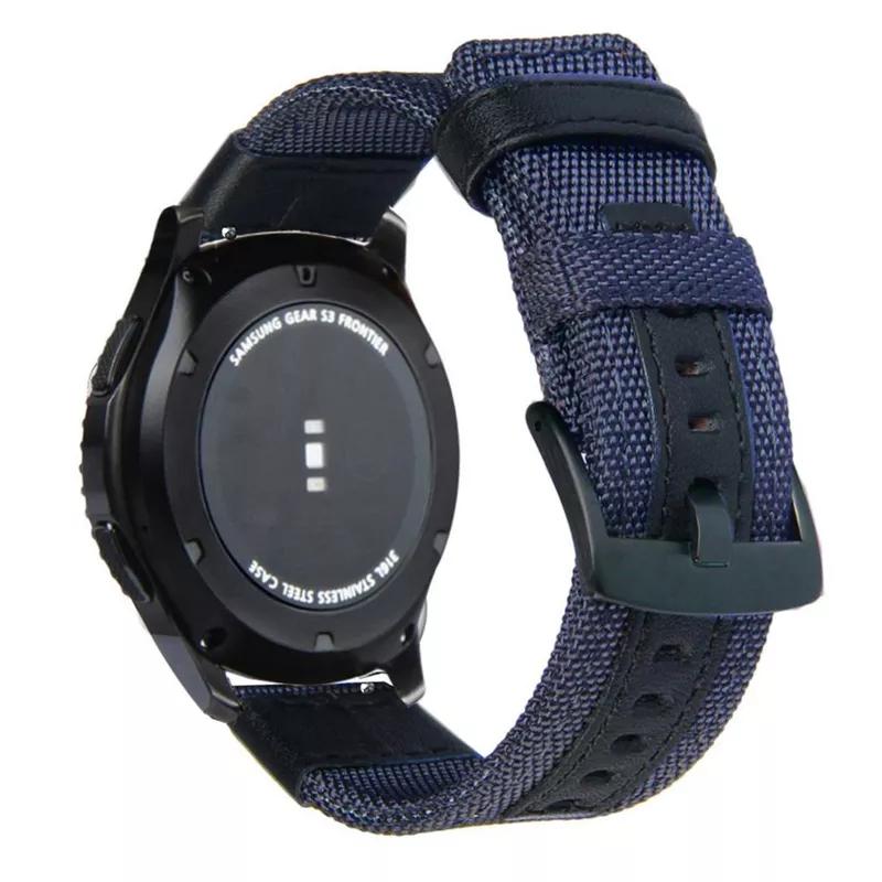 Ремешок для часов Samsung Galaxy Watch Band Gear S3 Frontier Классический нейлон 22 мм 20 мм WatchWoven Нейлоновый ремешок на запястье