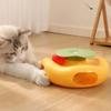 Creative Electric Cat Rotating Toy Non-slip Built-in Feather Butterfly Cat Teaser Toy Cartoon Cute Smart Pet Turntable Toy