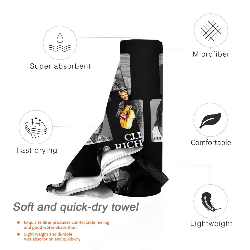 American Legend Singer Songwriter Actor Cliff Richard Beach Towel Soft Microfiber Quick Dry Absorbent Quick Towels For Pool