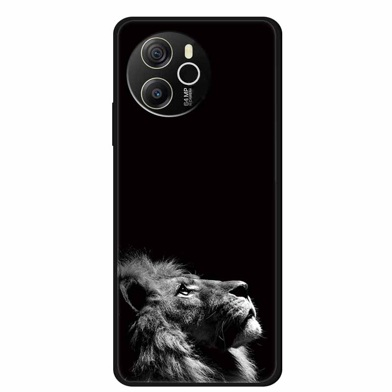 Для Blackview Shark 8 4G Чехол 6.78'' Мультяшный Черный Силиконовый ТПУ Мягкая Крышка Телефона для Blackview Shark 8 Защитный Para Shark 8 4G