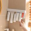 Wall Mount Bathroom LongToothpaste Holder Multifunctional Space-Saving Toothpaste Holder Bathroom Accessories