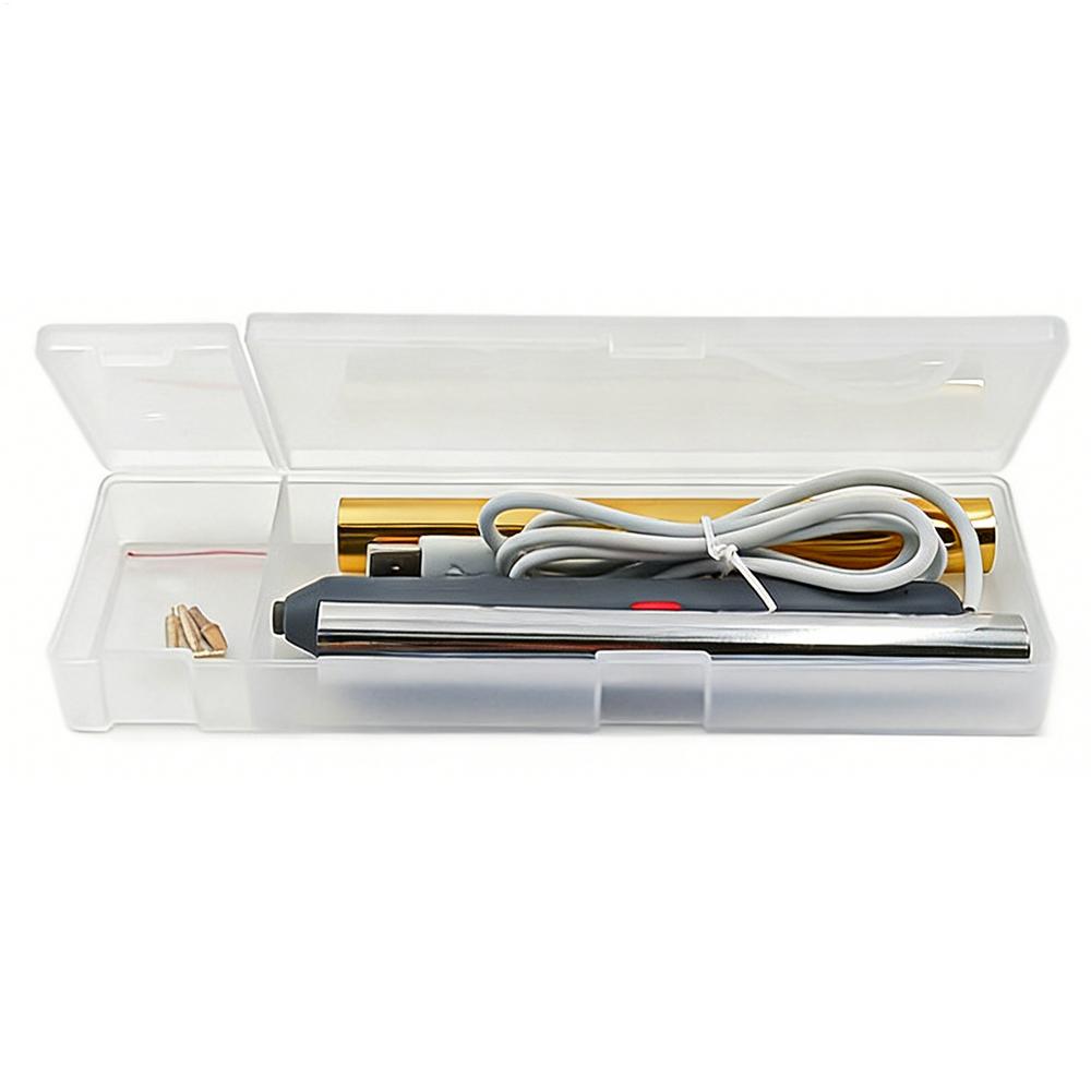Hot Foil Stamping Pen with 4 Metal Tips Gold Foil Transfer ToolDIY Craft Tool for Scrapbooking Leather Card Making, Teens Adult