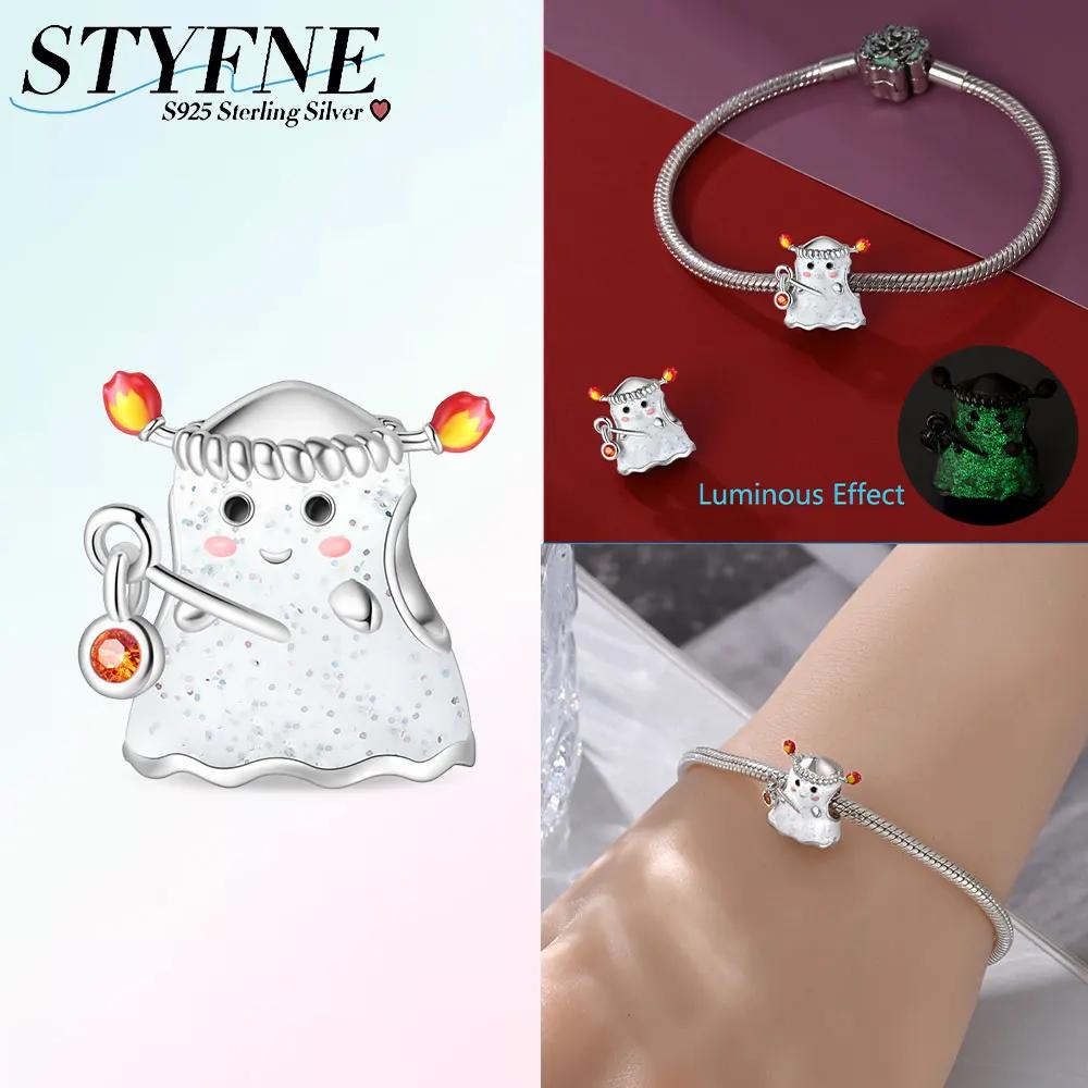 Copper Halloween Skull Bat Pumpkin Boutique Pendant Fit Original Bracelet Charm Beads Necklace Diy Female Jewelry