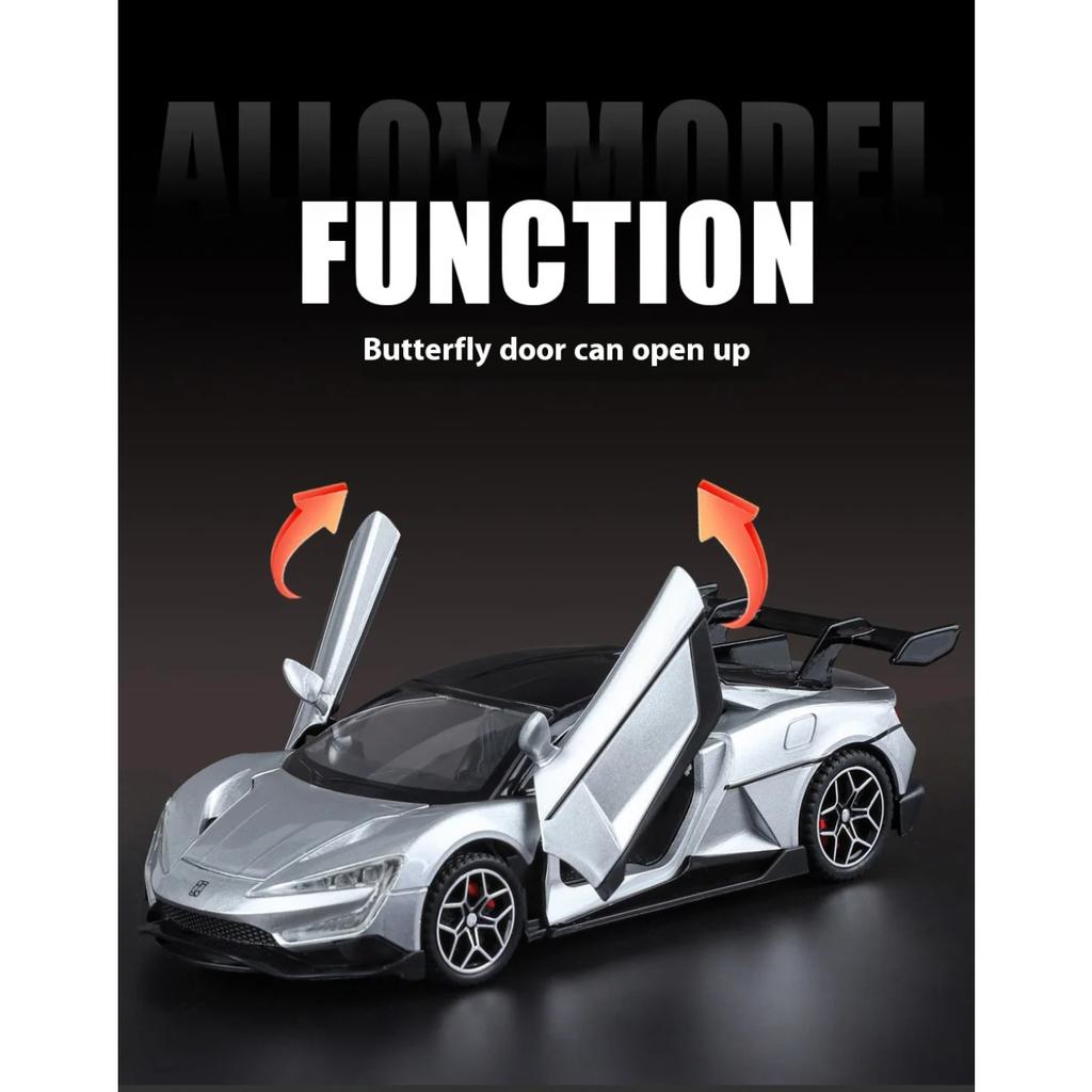 1/32 сплав литой под давлением модель спортивного автомобиля BYD U9 симуляция звук и свет коллекционные украшения детская игрушечная машинка подарки на праздник для мальчиков