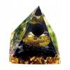 Pyramid Orgonite + Led Lamp Base 5Cm Crystal Stones Amulet 5Cm Hx20