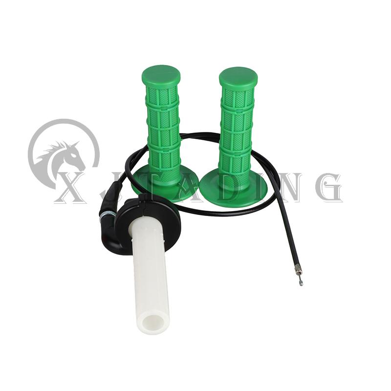 Motorcycle Universal 7/8" 22mm Hand Grip With Throttle Cable Handle Bar Grips For Pit Dirt Bike ATV Quad Motocross Racing