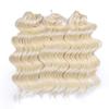 Synthetic Twist Crochet Curly Hair 16 Inch Deep Wave Braid Hair Ombre Pink Blonde Brown Water Wave Braiding Hair Extensions