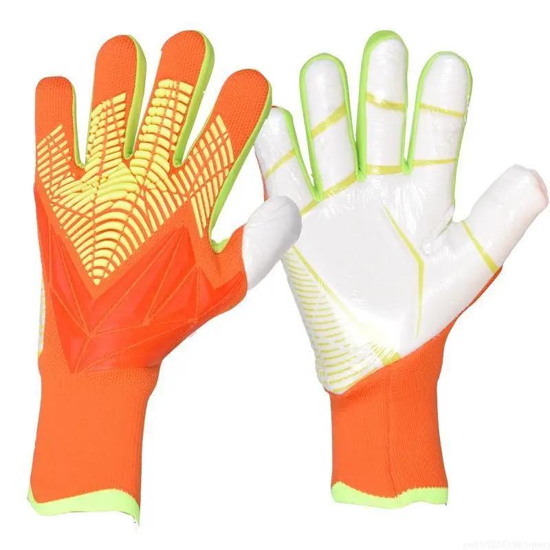 Adults Kids Goalkeeper Gloves Goalie Gloves Thicken Latex Football Soccer Anti-slip Protection Soccer Children Goalie Gloves
