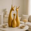 Lavish Gold Home Decor Lucky Deer Family Ceramic Figurine (Set of 3, Gold Matte)