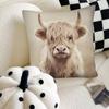 Наволочка для подушки с шотландской коровой Модная квадратная наволочка Спальня Диван Комната Ins Декор Отдых