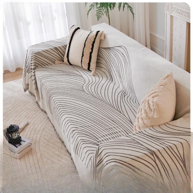 Chenille Sofa Towel Cover Cloth Ins Style All-Inclusive Universal Four Seasons Universal Sofa Blanket Sofa Cover Non-Slip Cover Blanket