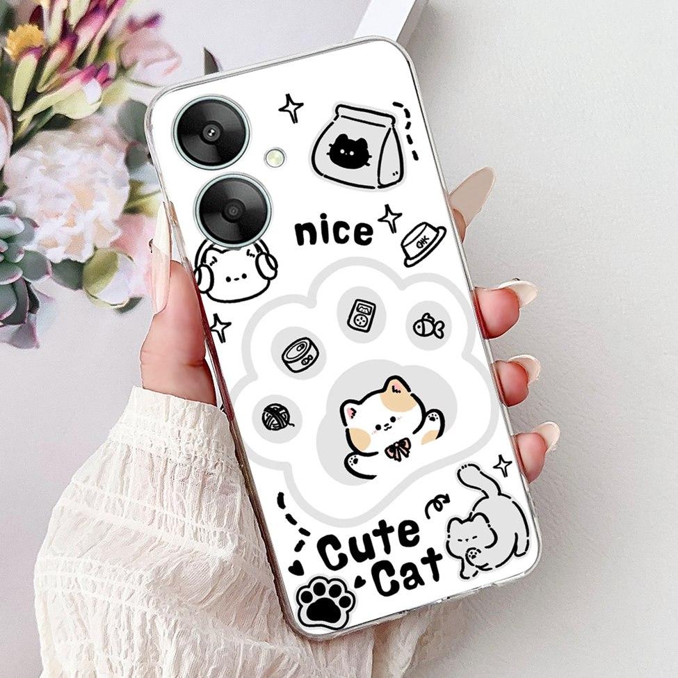 Clear Casing For Redmi 13C 13R 5G Cover For Redmi 13C 5G Case Luxury Butterfly Love Fashion Flowers Cool Cute Cartoon Painted