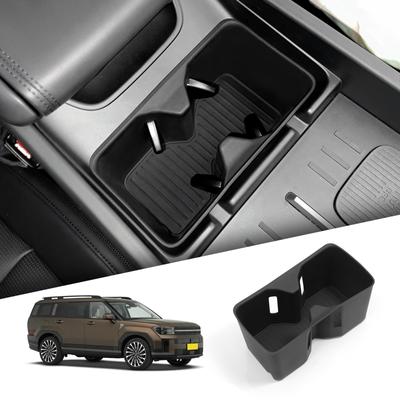 Для Hyundai Santa Fe 2024 2025 Подстаканник Ящик для хранения Силиконовый амортизирующий поднос для чашек Организация Автоаксессуары