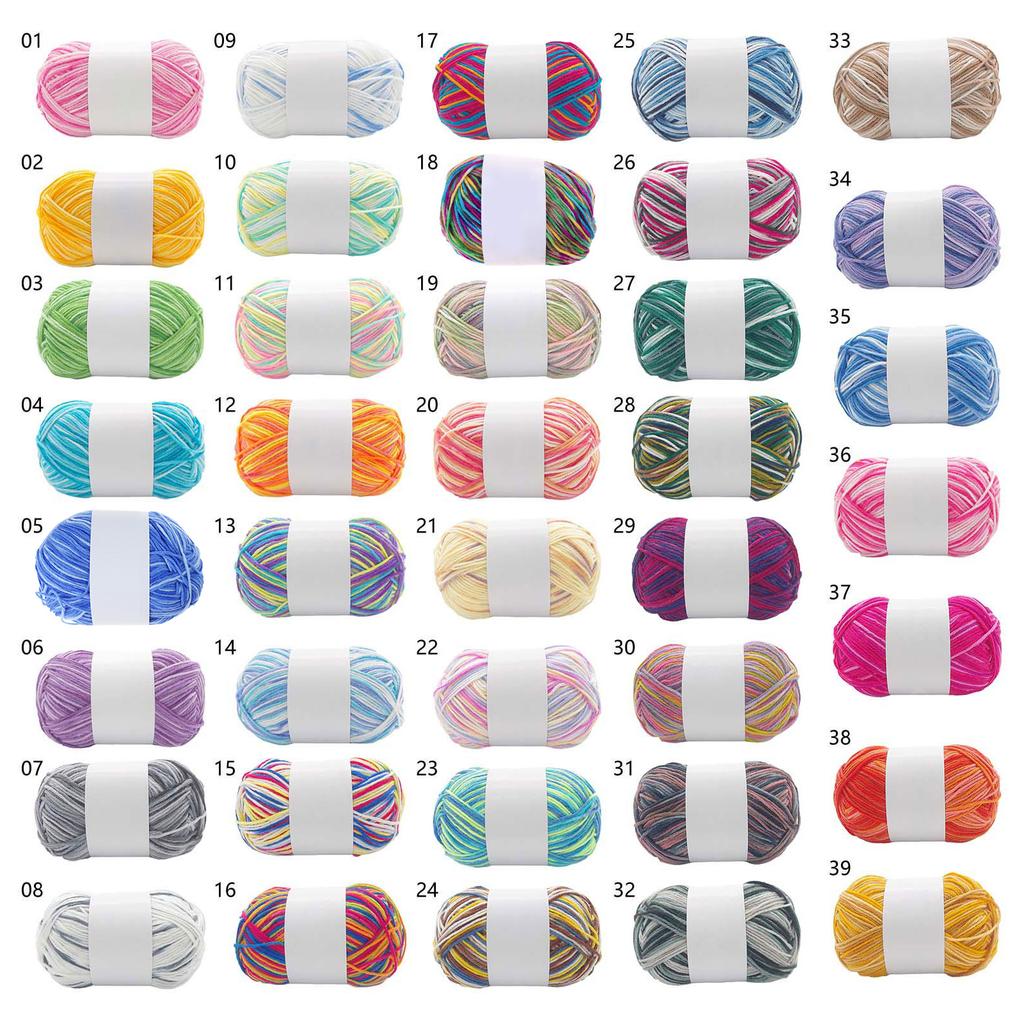 Пряжа для вязания крючком Мягкая акриловая пряжа Хлопковая пряжа Пряжа для вязания Пряжа для ткачества для вязания шарфа свитера Вязание крючком 50г