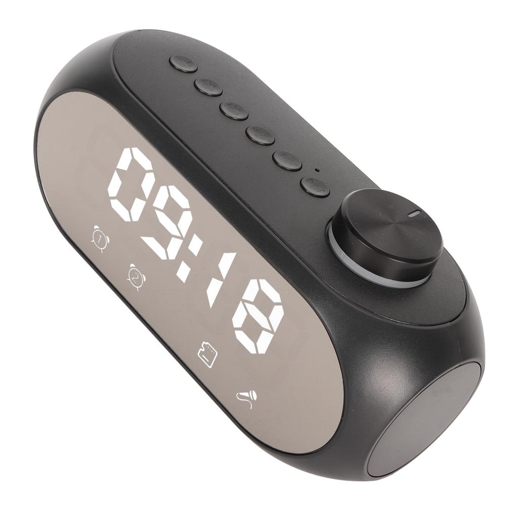 Wireless Bluetooth Speaker RGB Lighting Strong Bass Temperature Display Voice Broadcast FM Radio Mirror Alarm Clock
