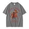 Save A Horse Ride A Cowboy Принт Футболка Унисекс Женская Харадзюку Мода Винтажная Футболки с Круглым Вырезом Повседневная 100% Хлопок Оверсайз Футболка