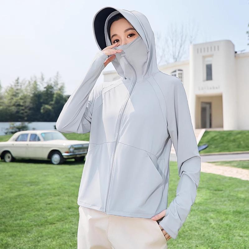 Original yarn ice silk sunscreen clothing women's 1011 summer new UV protection sunscreen clothing outdoor breathable light jacket