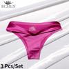 3 Pack Women Ice Silk Feeling Thongs Seamless Sexy Panties Lingerie Underwears