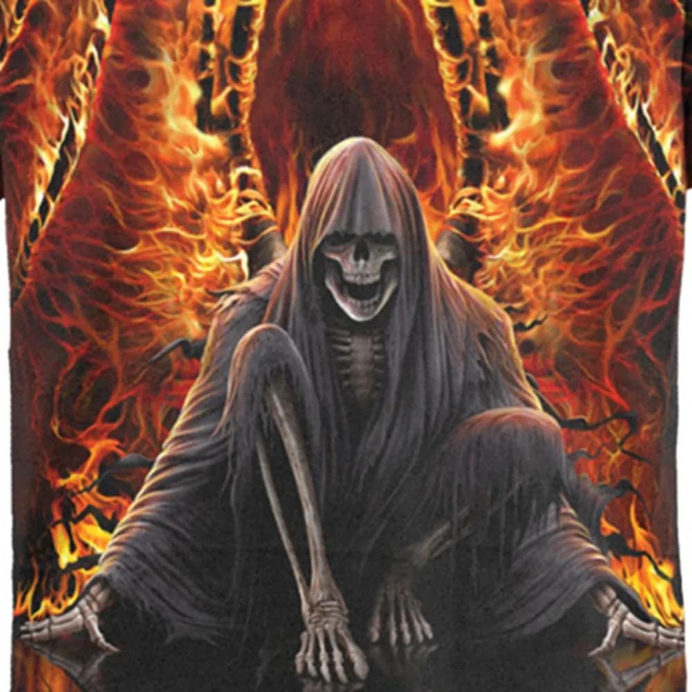 Spiral Direct Unisex Adult Flaming Death Short-Sleeved T-Shirt