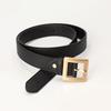 Women's Fashion Belt Square Buckle Minimalist Casual Waistband for Jeans Pants Dresses