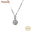 Tancise S925 Sterling Silver Moissanite Luxury Personality Pendant Necklace Women's Classic Tide Necklace Necklace Party Gift