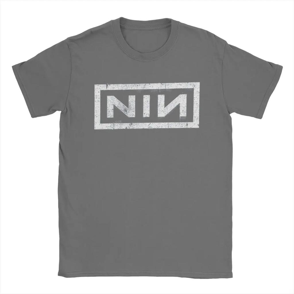 Футболка NIN Retro Logo Nine Inch Nails, мужская модная хлопковая футболка с круглым вырезом и коротким рукавом, идея для подарка, одежда