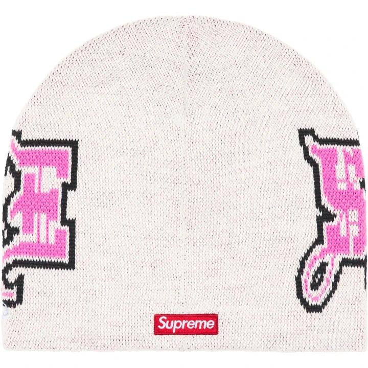 Supreme New Era Outline Beanie White