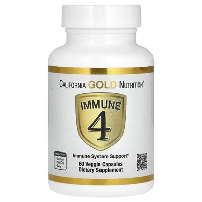 Immune 4, поддержка иммунной системы, 60 растительных капсул