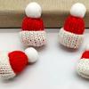 2pcs Christmas Mini Woolen Hat Christmas Wine Bottle Caps Christmas Miniature Santa Hats